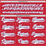 Personalized Red White-Light Blue Hockey Jersey Team Custom Name and Number