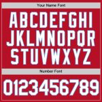 Personalized Red White-Light Blue Performance T-Shirt Team Custom Name and Number