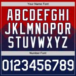 Personalized Red White-Navy 3D Pattern Design Gradient Square Shapes Authentic Baseball Jersey Team Custom Name and Number
