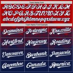 Personalized Red White-Navy 3D Pattern Design Gradient Square Shapes Authentic Baseball Jersey Team Custom Name and Number