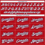 Personalized Red White-Navy Authentic Baseball Jersey Team Custom Name and Number