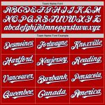 Personalized Red White-Navy Authentic Sleeveless Baseball Jersey
