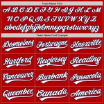 Personalized Red White-Navy Authentic Throwback Baseball Jersey Team Custom Name and Number