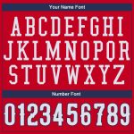 Personalized Red White-Navy Authentic Throwback Basketball Jersey Team Custom Name and Number