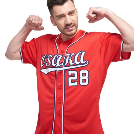 Personalized Red White-Navy Baseball Jersey Team Custom Name and Number 4968