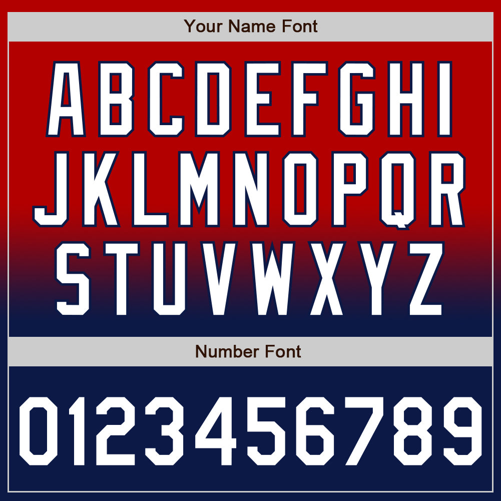 Personalized Red White-Navy Bomber Full-Snap Varsity Letterman Fade Fashion Jacket Team Custom Name and Number Personalized Red White-Navy Bomber Full-Snap Varsity Letterman Fade Fashion Jacket Team Custom Name and Number - Image 5