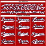 Personalized Red White-Navy Hockey Lace Neck Jersey Team Custom Name and Number