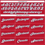 Personalized Red White-Navy Performance T-Shirt Team Custom Name and Number