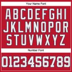 Personalized Red White-Navy Performance T-Shirt Team Custom Name and Number