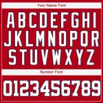 Personalized Red White-Navy Softball Jersey Team Custom Name and Number