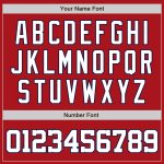 Personalized Red White-Navy Two-Button Unisex Softball Jersey Team Custom Name and Number