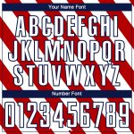 Personalized Red White-Navy Vintage American Flag Sublimation Soccer Uniform Jersey Team Custom Name and Number
