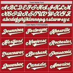 Personalized Red White-Old Gold Authentic Baseball Jersey Team Custom Name and Number