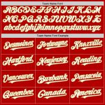 Personalized Red White-Old Gold Authentic Sleeveless Baseball Jersey Team Custom Name and Number