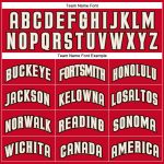 Personalized Red White-Old Gold Authentic Throwback Basketball Jersey Team Custom Name and Number