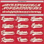 Personalized Red White-Old Gold Hockey Jersey Team Custom Name and Number