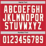 Personalized Red White-Old Gold Hockey Jersey Team Custom Name and Number