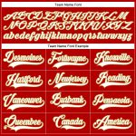 Personalized Red White-Old Gold Hockey Lace Neck Jersey Team Custom Name and Number