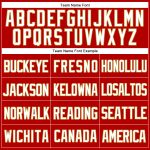 Personalized Red White-Old Gold Mesh Authentic Throwback Baseball Jersey