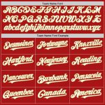 Personalized Red White-Old Gold Mesh Authentic Throwback Baseball Jersey Team Custom Name and Number