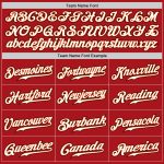 Personalized Red White-Orange Authentic Baseball Jersey Team Custom Name and Number