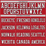 Personalized Red White-Orange Mesh Authentic Football Jersey Team Custom Name and Number