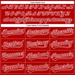 Personalized Red White Performance Vapor Golf Polo Shirt Team Custom Name and Number