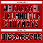 Personalized Red White Pinstripe Black Authentic Baseball Jersey