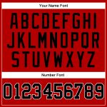 Personalized Red White Pinstripe Black-White Authentic Baseball Jersey Team Custom Name and Number