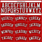 Personalized Red White Pinstripe Black-White Authentic Baseball Jersey Team Custom Name and Number