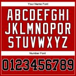 Personalized Red White Pinstripe Black-White Authentic Basketball Jersey Team Custom Name and Number