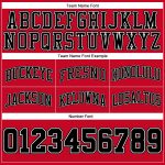 Personalized Red White Pinstripe Black-White Authentic Basketball Shorts Team Custom Name and Number
