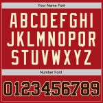 Personalized Red White Pinstripe Brown-City Cream Authentic Baseball Jersey Team Custom Name and Number