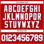Personalized Red White Pinstripe Light Blue Authentic Baseball Jersey Team Custom Name and Number