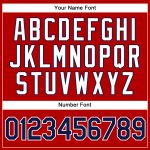 Personalized Red White Pinstripe Navy-White Authentic Baseball Jersey Team Custom Name and Number