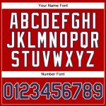 Personalized Red White Pinstripe Navy-White Authentic Basketball Jersey Team Custom Name and Number