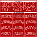 Personalized Red White Pinstripe Red-White Authentic Basketball Jersey Team Custom Name and Number