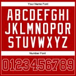 Personalized Red White Pinstripe Red-White Authentic Basketball Jersey Team Custom Name and Number