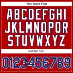 Personalized Red White Pinstripe Royal-White Authentic Baseball Jersey Team Custom Name and Number