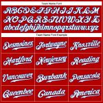 Personalized Red White Pinstripe Royal-White Authentic Baseball Jersey Team Custom Name and Number