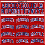 Personalized Red White Pinstripe Royal-White Authentic Basketball Jersey
