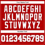 Personalized Red White Pinstripe White-Gray Authentic Basketball Jersey Team Custom Name and Number