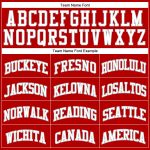 Personalized Red White Pinstripe White-Gray Authentic Basketball Jersey Team Custom Name and Number