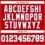 Personalized Red White Pinstripe White-Light Blue Authentic Baseball Jersey Team Custom Name and Number