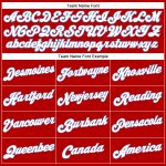 Personalized Red White Pinstripe White-Light Blue Authentic Basketball Jersey Team Custom Name and Number