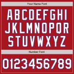 Personalized Red White-Purple Bomber Full-Snap Varsity Letterman Two Tone Jacket Team Custom Name and Number