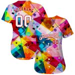 Personalized Red White-Red 3D Pattern Design Geometric Graffiti Authentic Baseball Jersey Team Custom Name and Number