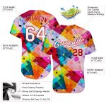 Personalized Red White-Red 3D Pattern Design Geometric Graffiti Authentic Baseball Jersey Team Custom Name and Number
