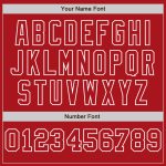 Personalized Red White-Red Pinstripe Authentic Split Fashion Baseball Jersey Team Custom Name and Number