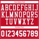 Personalized Red White Round Neck Basketball Jersey Team Custom Name and Number